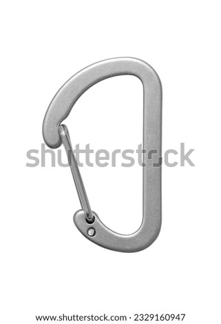 Simple carbine hook isolated on white background, including clipping path Royalty-Free Stock Photo #2329160947