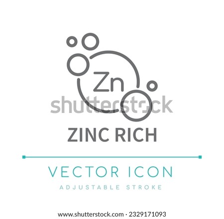 Zinc Rich Food Vector Line Icon Royalty-Free Stock Photo #2329171093