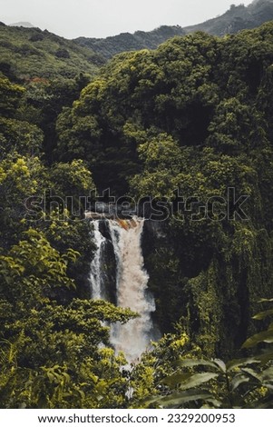 Makahiku falls in Haleakala national park Royalty-Free Stock Photo #2329200953