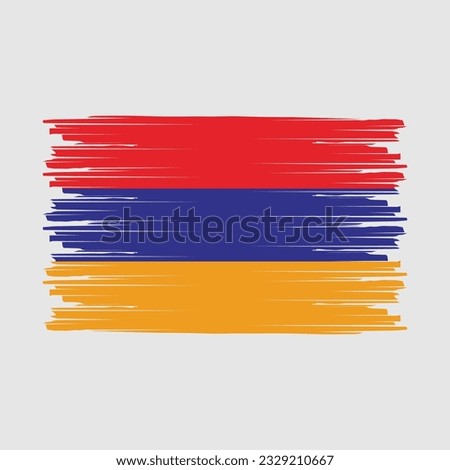 Armenia Flag Brush Vector Illustration