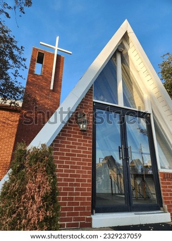modern church building front of building