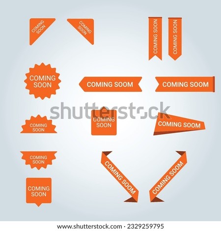 Sale banner and label discount design and comming soon with red color sales tag design Royalty-Free Stock Photo #2329259795