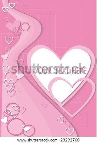 valentin's day card in pink color