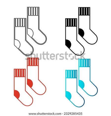 Abstract Socks Silhouette Illustration, can be used for business designs, presentation designs or any suitable designs.