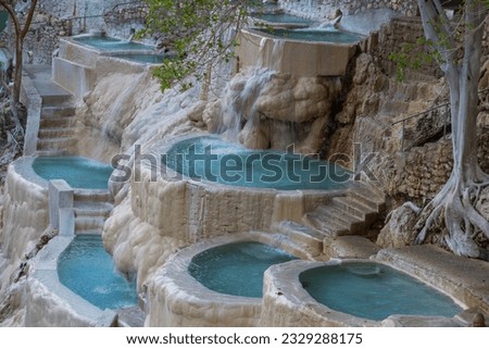 Unusual thermal pools Las Grutas De Tolantongo in Mexico Royalty-Free Stock Photo #2329288175
