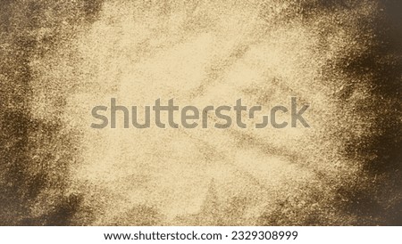 Creases background of damaged fabric mixed with small grains. Light brown beige gradient. For vintage light rough frame illustration design wallpaper decoration modern abstract decorative element
