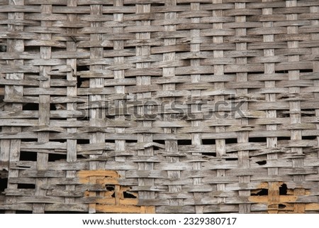 old bamboo woven wall texture