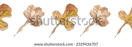 Autumn maple leaves, orange fall leaf, thanksgiving design elements in orange red and yellow autumn colors, seasonal set of clip art or watercolor design elements for border or background