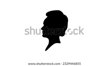 Marie Curie silhouette, high quality vector