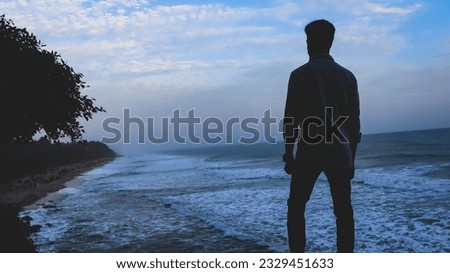 seaside Silhouette photography stock image