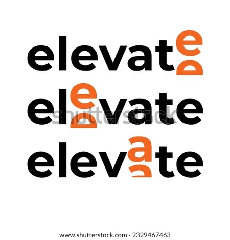 Elevate letter icon design illustration Royalty-Free Stock Photo #2329467463