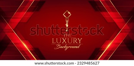 Red Maroon Golden Diamond square Side Corners Award Background. Trophy on Red Luxury Background. Modern Abstract Design Template. LED Visual Motion Graphics. Wedding Marriage Invitation Poster.  Royalty-Free Stock Photo #2329485627