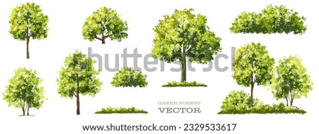 Vector of flower grass or blooming shrub isolated on white background,tree elevation for landscape concept,environment panorama scene,eco design,meadow for spring Royalty-Free Stock Photo #2329533617