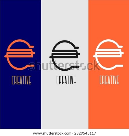 Creative unique logo initial SC graphic design business,company,fashion,brand, vector icon elements and templates