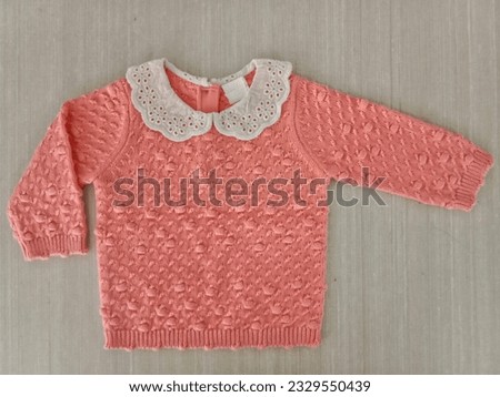 Crow Neck Raglan woven collar bubble knitted Kids sweater and jumper.