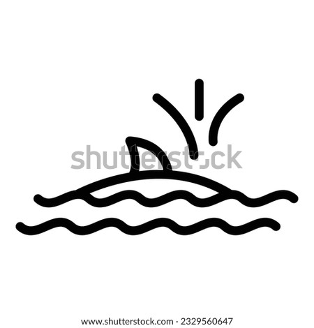 Dolphin sea icon outline vector. Tourism eco. Backpack walk