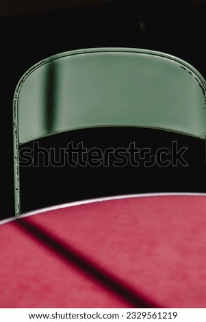 Isolated Green Chair with Shadow