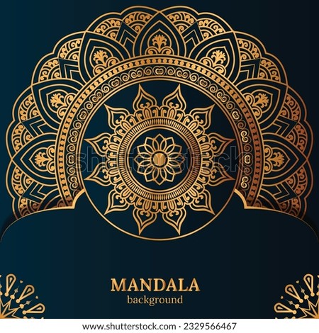 Luxury mandala background with golden arabesque pattern Arabic Islamic east style. Ramadan Style Decorative mandala. Mandala for print, poster, cover,