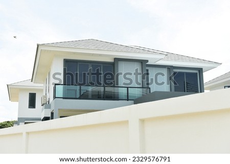 Rayong Thailand  28 2023 Unidentified  Luxury Home Exterior the rich in Rayong thailand