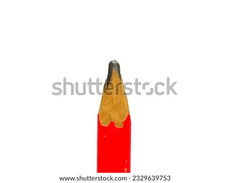 Photo of a red pencil on a white background