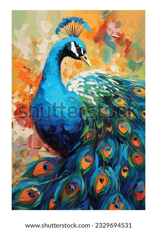 Watercolor Peacock with a Stunning Ombre Effect