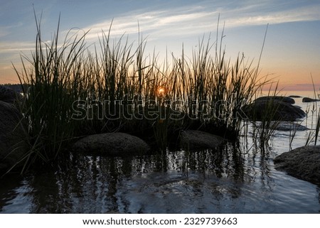 Sunrise at Lake Vänern's shore