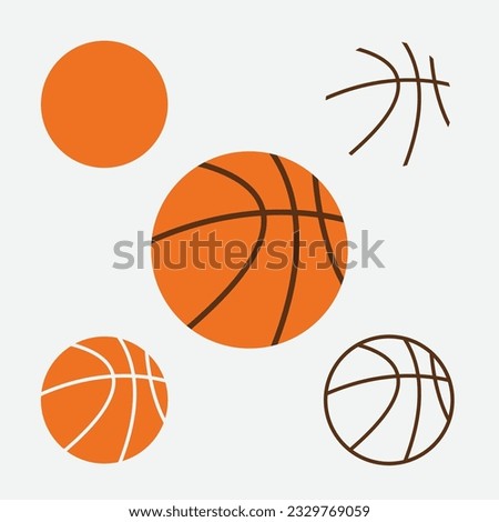 Basketball Vector Images Sports Clip Art Silhouette Bundle. Outline