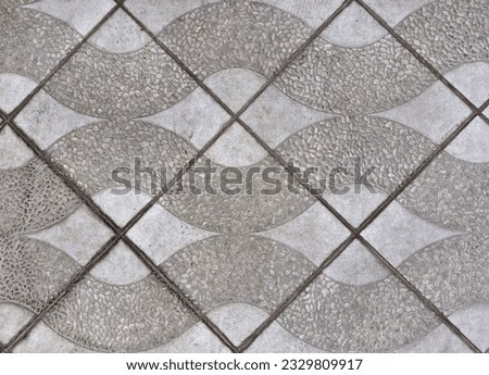 3D wavy textured patterned tiles, non slippery 3D crafted wavy tiles. suitable for outdoor car porch or ramp. continuation of wavy.