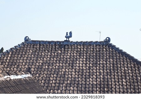 Photo of beautiful seamless pattern of traditional roof with traditional javanese ornament