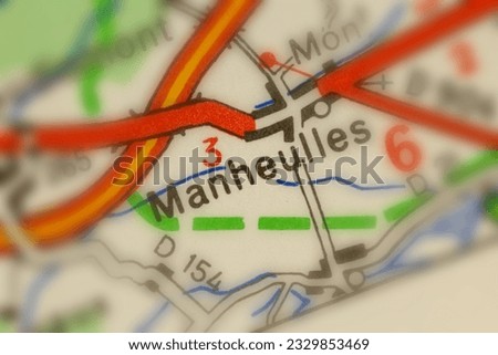 Manheulles, Luxembourg atlas map town plan tilt-shift