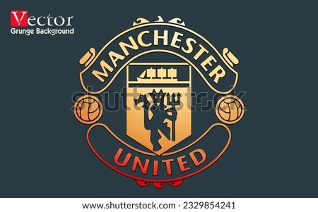 football club logo of manchester united vector, manchester united kingdom typography graphic design, Manchester is Red Typography,manchester word graffiti Royalty-Free Stock Photo #2329854241