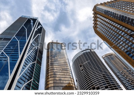 Highrise modern architecture in Sydney, New South Wales, Australia. Royalty-Free Stock Photo #2329910359
