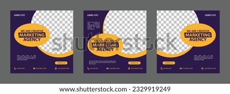 headline banner for social media post template. social media post design for creative marketing agency