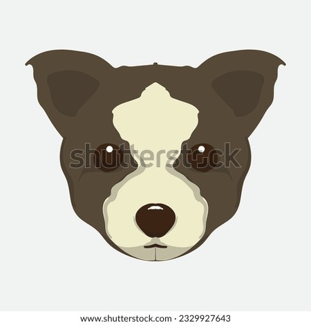 head dog cartoon vector illustration