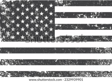 Grunge dirty american flag background.