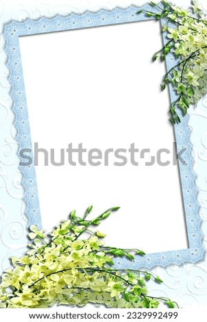 decorative frame photo frame vector abstract background line decoration decorated with beautiful blooming flowers