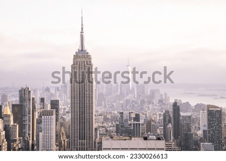 New York City skyline. Manhattan Skyscrapers panorama