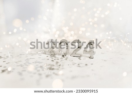 2024 text background. New year and business concept strategy. Royalty-Free Stock Photo #2330095915