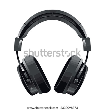Modern headphones vector over white