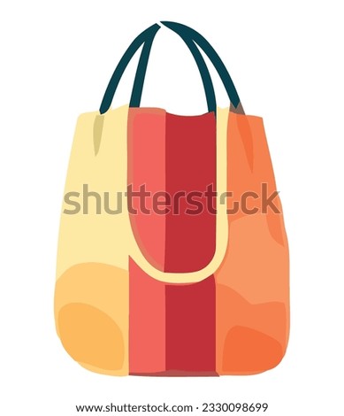 Colored purse shopping over white