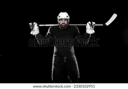 Ice hockey player. Download high resolution photo. Sport concept.