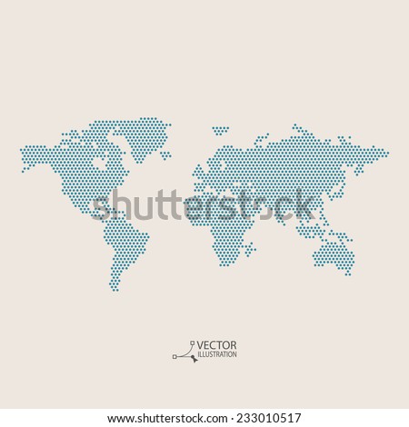 Vector flat world map