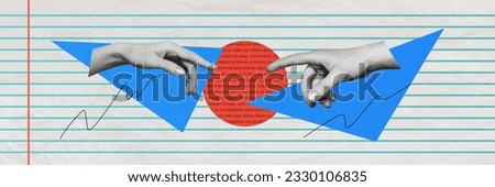 Artwork magazine collage picture of arms pointing finger book page isolated drawing background