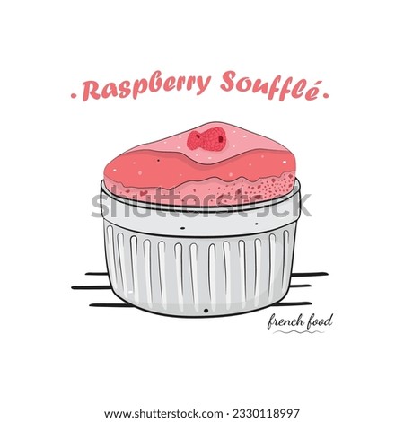Raspberry Souffle Icon Vector Design.