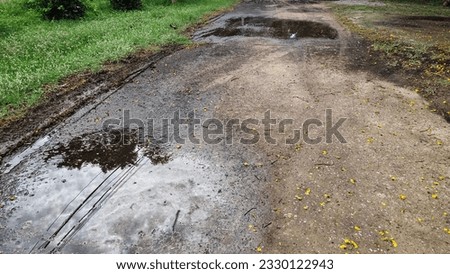 Rainy season, after the rain flooded the streets. Water Related Abstract Background Images