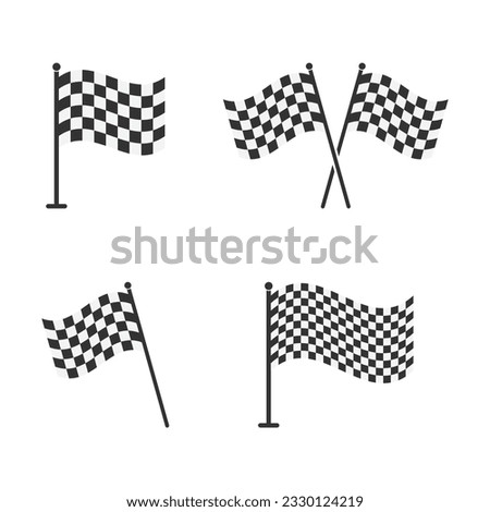 Race Flag Icon Set Vector Design.