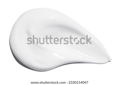 A smear of cream on a white background Royalty-Free Stock Photo #2330154047