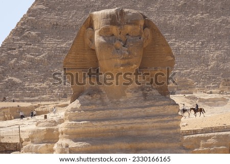 the great sphinx - the great pyramids of Giza - UNESCO Royalty-Free Stock Photo #2330166165