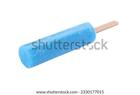 Delicious ice pop on white background. Fruit popsicle Royalty-Free Stock Photo #2330177015