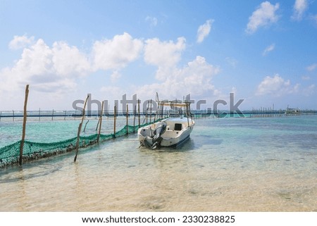 The fishing boats in Mexico Royalty-Free Stock Photo #2330238825